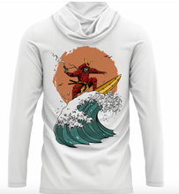 "The Great Wave" Performance UPF Shirt w Hood and Pocket for AIWB