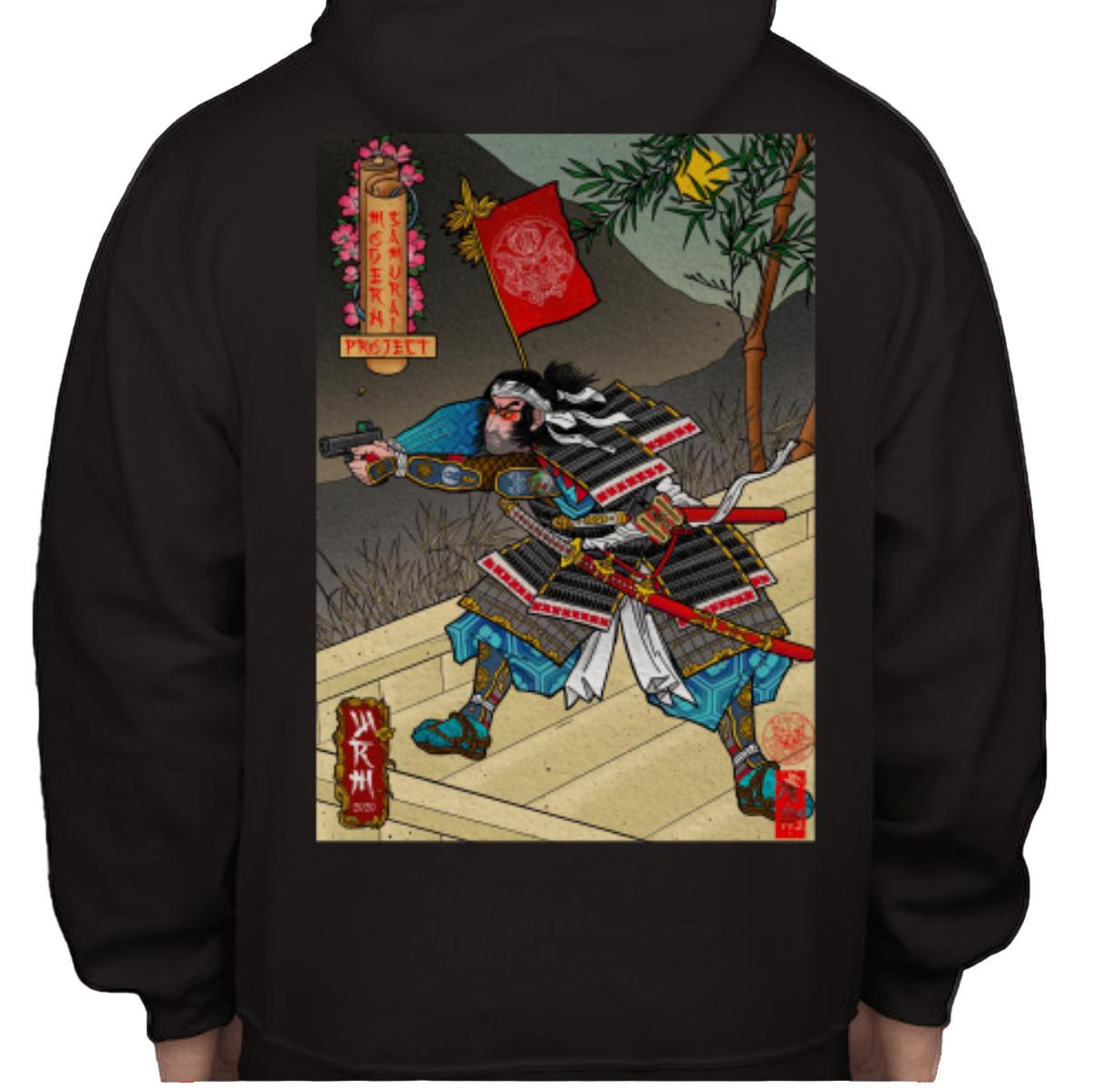 Woodblock Samurai Hoodie